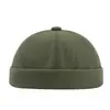 Sombrero de verano para hombre sombrero de melón de cuero sombrero principal de piso sombrero coreano de calle hipster hip hop sombrero sin ala yuppie moda sombrero de piso