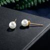 RAKOL 2022 nuevos aretes de perlas de moda japonesa y coreana para mujer ins nicho simple aretes pequeños de frijol