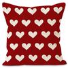Funda de almohada con diseño de flecha blanca y amor para San Valentín, ideal para decorar sofás y fiestas navideñas, de lino con borde cruzado.