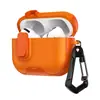Adecuado para Funda de Auriculares AirPods Pro3 Patrón de Cuero Cierre Cáscara de Dos Colores Apple 4 Bluetooth Funda Protectora Soporte Anticaídas