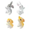 Figura de conejo de Pascua miniatura transfronteriza, perfecta para paisajismo de jardines, decoraciones DIY, adornos colgantes y piezas decorativas pequeñas