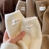 Calcetines Peludos para Mujer, Calcetines de Dormir de Terciopelo de Visón, Calcetines de Tela Espesa de Invierno con Etiqueta, Calcetines Gruesos de Tubo Largo Forrados de Felpa para el Hogar