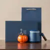 Conjunto de presentes corporativos para líderes e clientes, conjunto de caneca de água de cerâmica e caderno, pode ser impresso com logotipo