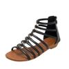 Sandalias de cuña para mujer, verano, nuevas, de suela plana, suela gruesa, tacón medio, moda, casual para mujer, Zapatos Joker para madre, 588-128