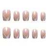 Adesivos para Unhas Cat Eye Rosa Nude Primeiro Amor 10 Peças Divididos por Tamanhos Unhas Usáveis Feitas à Mão Peças de Manicure Francesa Oblíqua Normcore