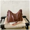 Bolso retro de gran capacidad para mujer para comercio exterior transfronterizo, nuevo bolso HOBO de moda casual, bolso de hombro cruzado simple y texturizado