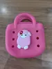 Monedero de silicona con forma de cueva cuadrada para niños, bolso cruzado para caminar, divertido y bonito bolso de silicona para cambio.