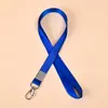 Lanyard de Poliéster de Color de 1.5cm Tarjeta de Trabajo Certificado de Exposición Marca Marca Cinta de Identificación de Estudiante Cuerda Gruesa para Colgar