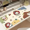 Alfombrilla de ratón de oficina de dibujos animados Hello Kitty, Alfombrilla de escritorio extragrande, Resistente a las manchas, Fácil de limpiar, Mantel de tierra de diatomeas absorbente de agua