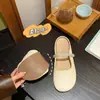 Mules Cerradas de Moda con Pedrería para Mujer, Nuevas Sandalias Planas Estilo Francés Suave tipo Hada para Verano-Otoño 2026