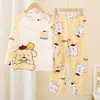 Ropa de Casa Transfronteriza para Bebés y Niños Niños y Niñas Pijama de Manga Larga Delgado Tailandés Grande Infantil Dibujos Animados Traje de Aire Acondicionado Conjunto