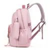 Mochila escolar para mujer, estilo coreano, estilo universitario moderno, mochila escolar de bloques de color, mochila casual de gran capacidad para viajes al aire libre