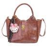 Bolsos de Moda de Alta Gama Otoño para Mujer 2025 Nuevo Bolso Cubo Tipo Cesta de Verduras Bolso Versátil de Hombro Único Cruzado