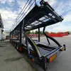 Fornecimento Transfronteiriço de Fábrica de Veículos Transportadores de Plataforma Elevatória Hidráulica de Dois Andares de 17m, Veículos de Transporte de Contêineres de 3 Eixos