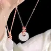 Nuevo Collar con Hebilla Segura de Loto y Koi Chino para Mujer, Nuevo Palacio Chino, Regalo de Año Nuevo para Madre y Novia