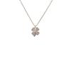 Colar de Flor de Quatro Folhas com Microincrustação Estilo Coreano Nicho Design para Mulheres Elegante Moda Celebridade da Internet Corrente de Pescoço Versátil Super Brilhante Acessórios