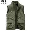 Chaleco de Pesca para Hombre de Invierno Casual con Pinza de Caballo y Múltiples Bolsillos Chaleco de Doble Cara de Terciopelo para Hombre 2218A