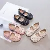 Sapatos Mary Jane de Bolinhas para Meninas 2026 Novo Estilo Primavera e Outono Sapatos Individuais com Laço Infantil Solado Macio Sapatos de Princesa Estilosos e Fofos