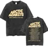Europeu Transfronteiriço CódigoRetro Rock Arctic Monkeys Álbum de Música Gráfico T-