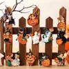 Nuevos Adornos de Madera de Bruja Retro de Halloween Adornos para Colgar en el Árbol de Halloween Accesorios para Fiesta Suministros Decoraciones para el Hogar