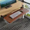 Bandeja para Teclado Debajo del Escritorio Sin Taladro Tablero de Extensión de Escritorio de Oficina Cajón de Almacenamiento para Ratón de Computadora Carril Deslizante Soporte de Clip