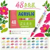 Set de marcadores acrílicos transfronterizos con flujo directo de tinta líquida, set de bolígrafos para graffiti que no traspasan, bolígrafo acuarela para pintura artística DIY en cerámica