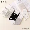 Novas meias de outono e inverno até a panturrilha para mulheres, com estilo preppy, design sem costura, material de algodão respirável e estampas de letras da moda, disponíveis para atacado