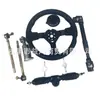 Volante modificado para kart de cuatro ruedas, vehículo eléctrico, volante de 32 cm, kit de mangueta de dirección, sistema de dirección completo