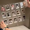 Álbum de cartões transparente expansível e dobrável para armazenamento de fotos Polaroid de 3 polegadas, armazenamento e álbum de exibição de photocards de ídolos