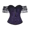 Ropa Interior Moldeadora Europea de un Solo Hombro Control de Abdomen Cinturilla Moldeador Corporal Encaje de Hueso de Corte Retro Sujetador de Varillas