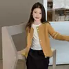 ¡Un cárdigan de punto con un fuerte aire coreano! Una chaqueta suéter de punto acanalado de color liso, estilo suave, para niñas
