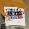 Aplicable a Funda para Teléfono Apple iPhone 18 Pro Max Borgoña Transparente PC Cáscara Dura Rotación Magnética de 360 Grados