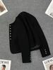 Chaqueta Corta Negra Estilo Chanel para Mujer, Nuevo Modelo Invierno 2025, Forrada con Plumón, Petite, Elegante, Casual, Top Versátil