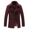 Nueva Ropa Exterior de Lana con Doble Cuello Otoño e Invierno, Ropa Exterior de Algodón y Lana para Negocios Sin Planchar, Ropa Exterior de Lana para Hombre, Cremallera Horizontal 02