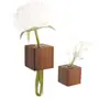 Soporte de Madera Maciza para Arreglos Florales, Soporte Creativo de Tubo de Ensayo para Flores, Imán para Refrigerador, Pegatina Magnética para Fijar Mensajes, Florero Hidropónico