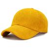 Chapéu de veludo cotelê novo primavera e outono estilo coreano boné de beisebol versátil veludo cotelê japonês e coreano chapéu casual subnet chapéu de sol vermelho