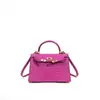 Bolso Kelly Piel Genuina Bolso Cruzado para el Trabajo Versátil para Mujer Nuevo Estilo para Oficinista Bolsos de Mano de Gama Alta para Mujer