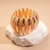 Pulsera Elástica de Cuerda con Cuentas de Acrílico Exageradas y Difuminadas Estilo Europeo y Americano, Joyería de Mano de Moda Única, Nicho y de Alta Gama para Mujeres