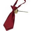 Corbata Pequeña de Color Sólido de Dos Piezas Estilo Coreano para Mujer, Camisa Profesional Corta Negra Borgoña, Corbata de Uniforme Estudiantil para Niños