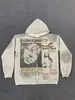 Otoño Invierno Transfronterizo Nuevo Europeo y Americano Cremallera Perforación en Caliente Estampado Retro High Street Sudadera con Capucha Cárdigan Hombres y Mujeres Venta al por Mayor