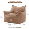 Sofá Perezoso que se puede usar para recostarse y dormir, Sillón tipo Capullo para Dormitorio, Sofá Individual Pequeño, Tatami para Mesita de Noche, Silla de Ocio para Balcón con Respaldo