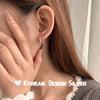 Hebilla para oreja de flor de plata esterlina S925 para mujer, diseño de nicho dulce y femenino, nuevo estilo, pendiente tipo botón, joyería para oreja, estilo Ins