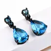 Pendientes para Mujer Europeos y Americanos Exagerados Forma de Gota Largos Retro Circonita Celebridad de Internet Joyería Coreana Pendientes Pendientes Pendientes