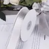 Rollo Grande de Listón Plateado Metálico de Varios Tamaños Lazo Hecho a Mano DIY Accesorios para el Cabello Materiales de Decoración Listón