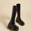 Estilo Minimalista de Alta Qualidade Simples Design Puro de Alta Qualidade Botas Femininas 2024 Sapatos Femininos Estilo Quente Temperamento Moda Tendência