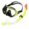 Máscara de Mergulho com Armação Grande Máscara Facial para Snorkel Conjunto de Snorkel Semi-Seco/Molhado Vidro Temperado PVC Protetor de Nariz Conjunto de Mergulho