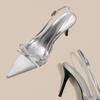 Nuevas Sandalias Cerradas con Lazo Estilo Chino para Mujer 2026 Modelo Nuevo Tacones Altos Delicados de Punta Fina con Tacón Delgado y Espalda Abierta