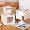 Caja de Embalaje para Pastel Horneado con Diseño Elevado, Disponible en Tamaños 4/6/8/10, Ventana Transparente, Caja Portátil para Pastel de Cumpleaños