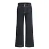 Jeans Retro Americano 11Kn para Homens e Mulheres, Boca Larga Leve Cor Original Azul Lavado Desgastado Slim Fit Tridimensional Emagrecedor Casual Calça Longa