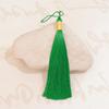 Borla redonda de seda helada de poliéster de 12 cm con hilo dorado, borla de seda helada, borla para Hanfu cheongsam hecha a mano, adornos colgantes de borla de solapa a presión, venta al por mayor